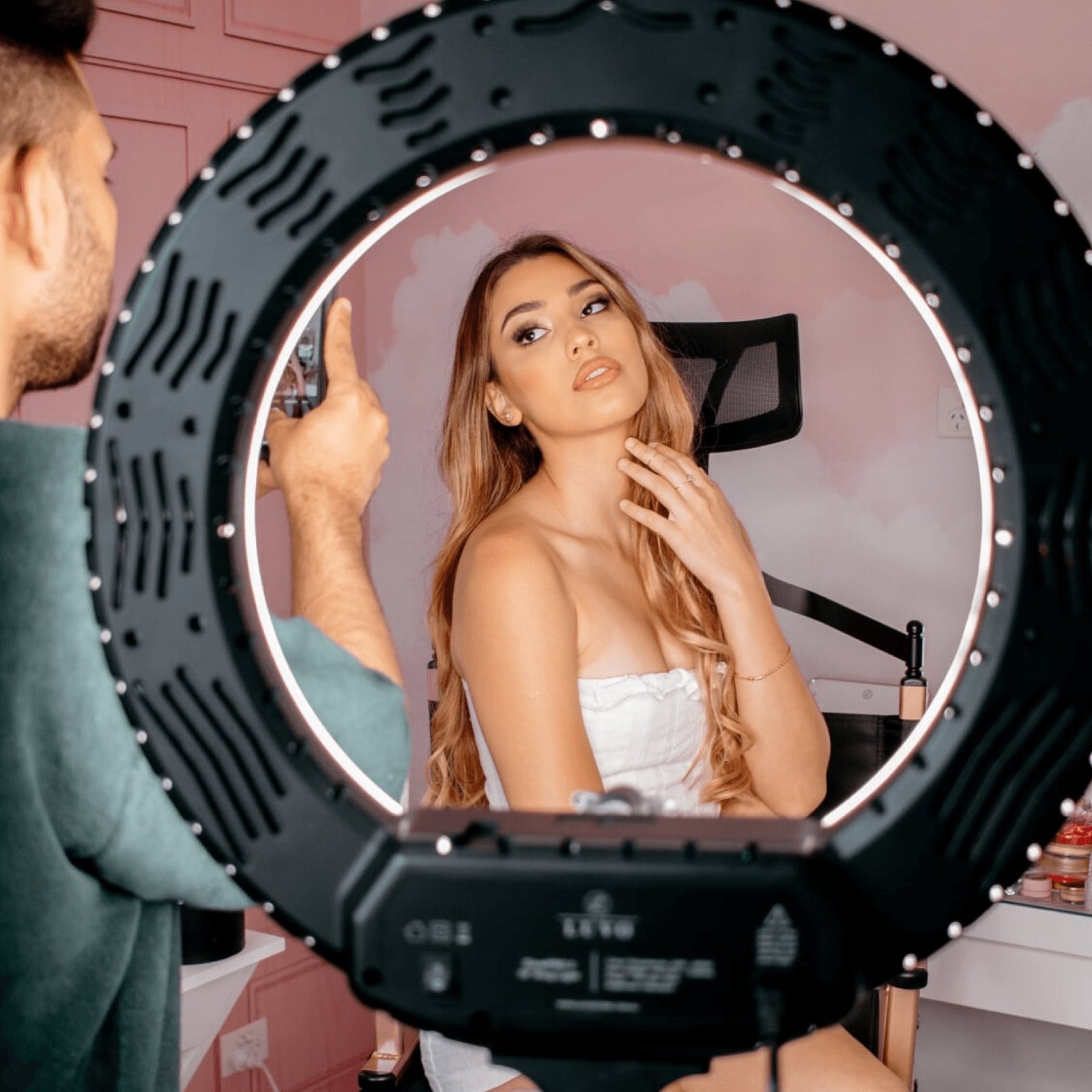Led ring light with tripod stand with makeup mirror ring lamp selfie stick  studio photography lights for video live youtube | Fruugo KR