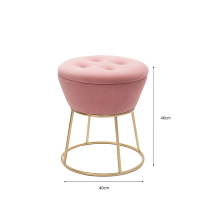 Liyana Pink Stool Vanity Chairs LUVO STORE 