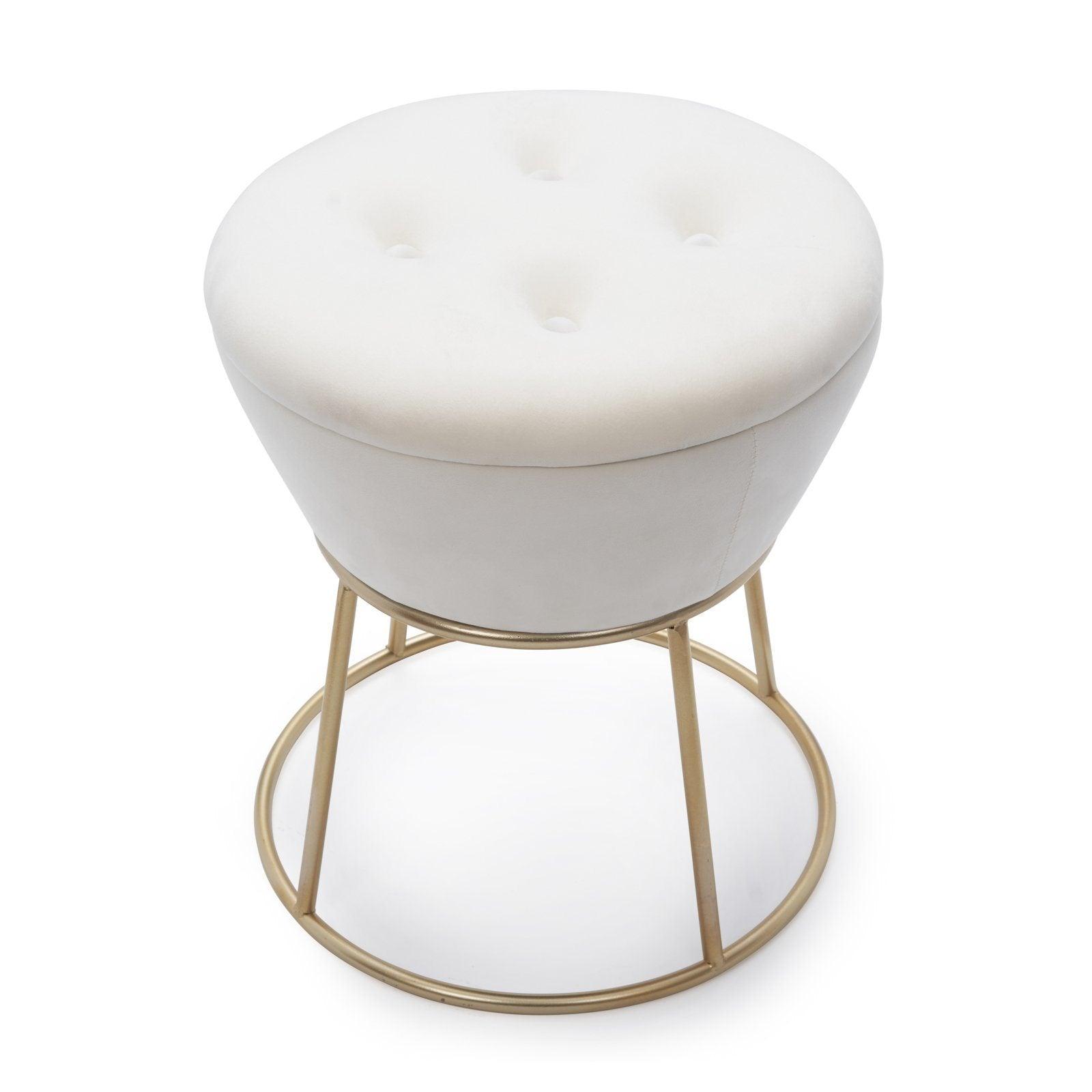 Liyana White Stool | Luvo Store